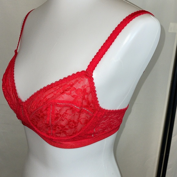 Stella McCartney Red Floral Lace Bra Size 34C NWT - Picture 5 of 17